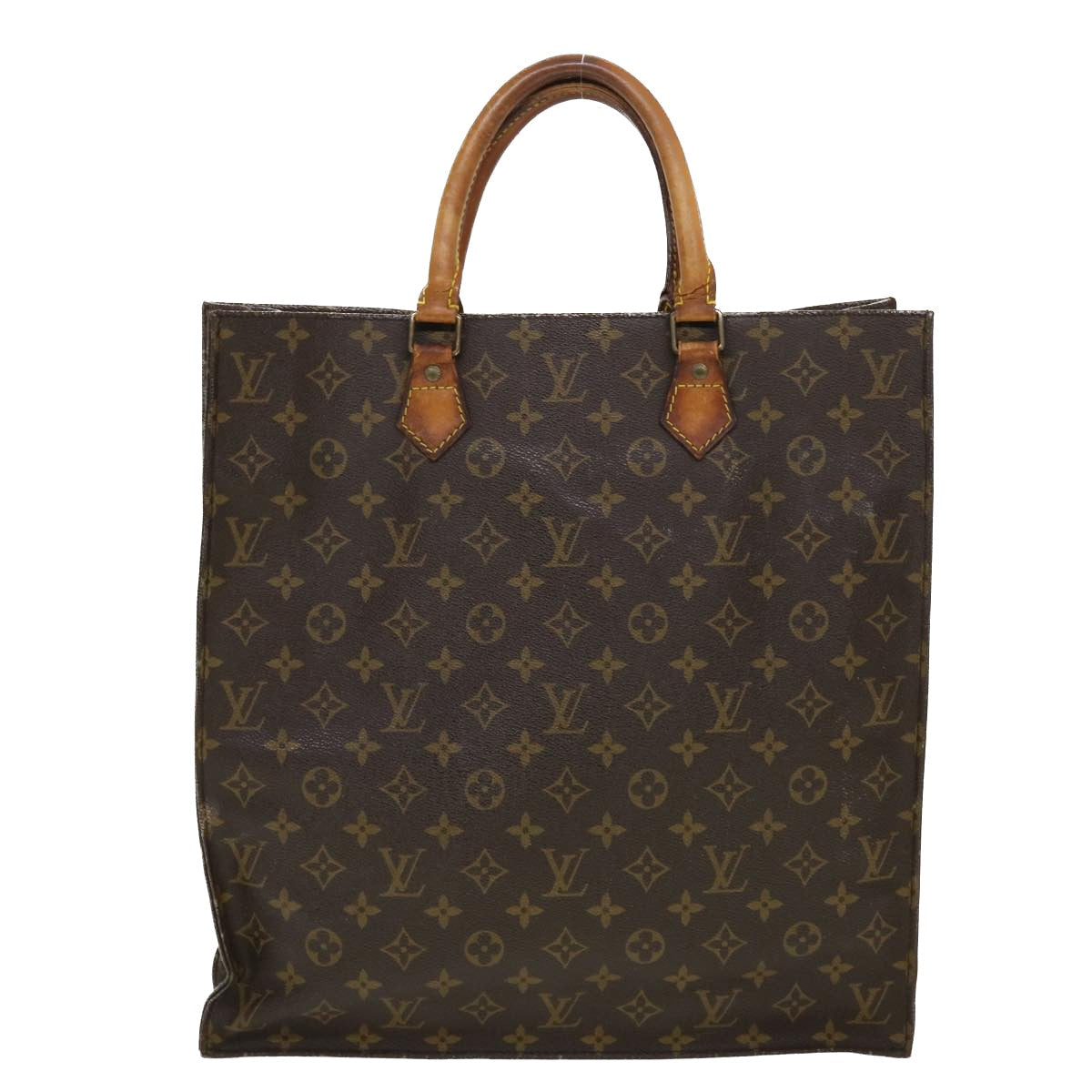 LOUIS VUITTON Monogram Sac Plat Hand Bag M51140 LV ar9611
