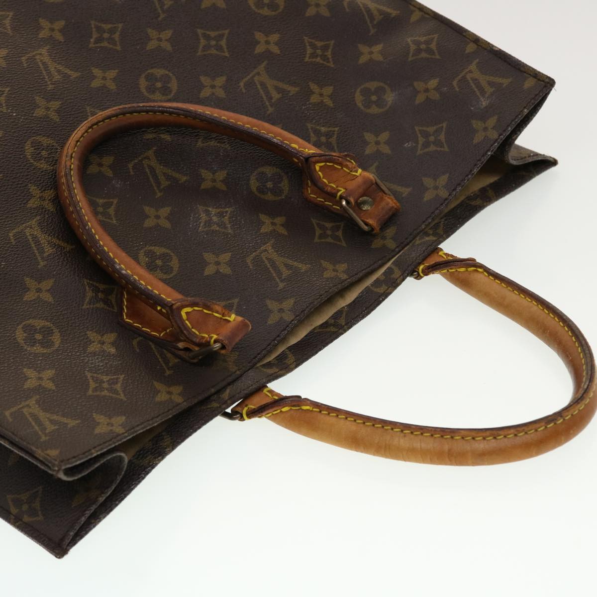 LOUIS VUITTON Monogram Sac Plat Hand Bag M51140 LV ar9611