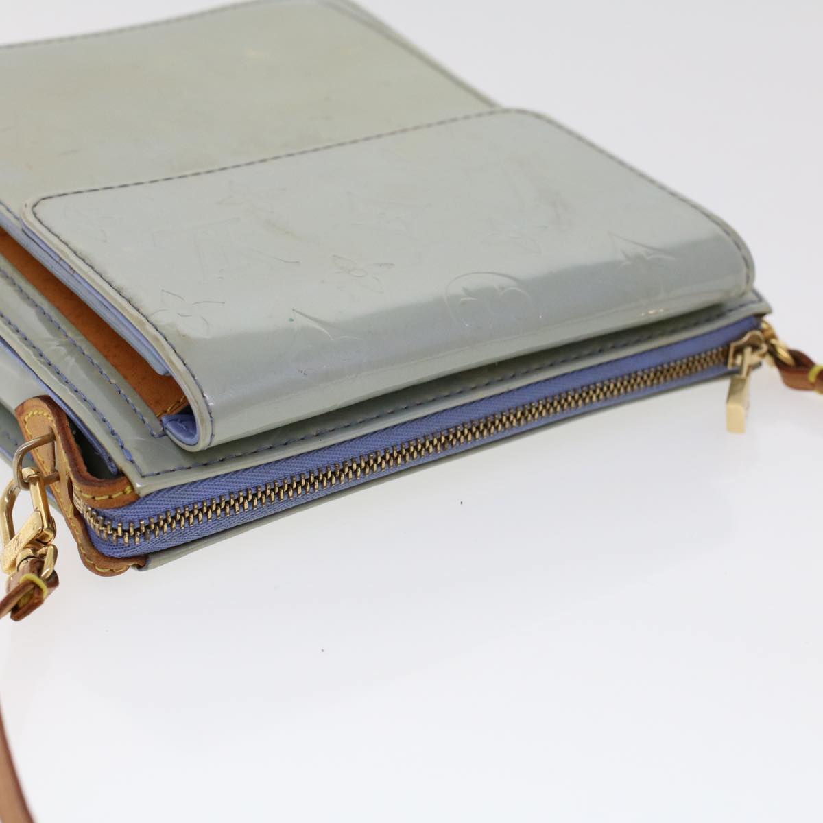 LOUIS VUITTON Monogram Vernis Motto Pouch Lavande M91030 LV ar9648B