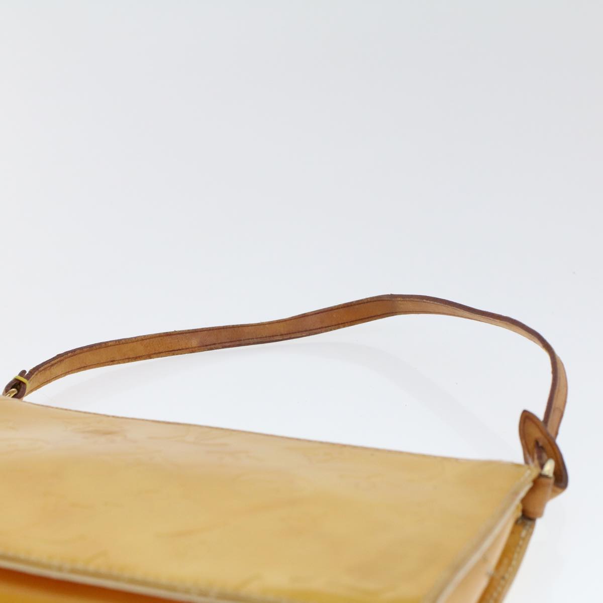LOUIS VUITTON Vernis Lexington Accessory Pouch Lime Yellow M91058 ar9649B