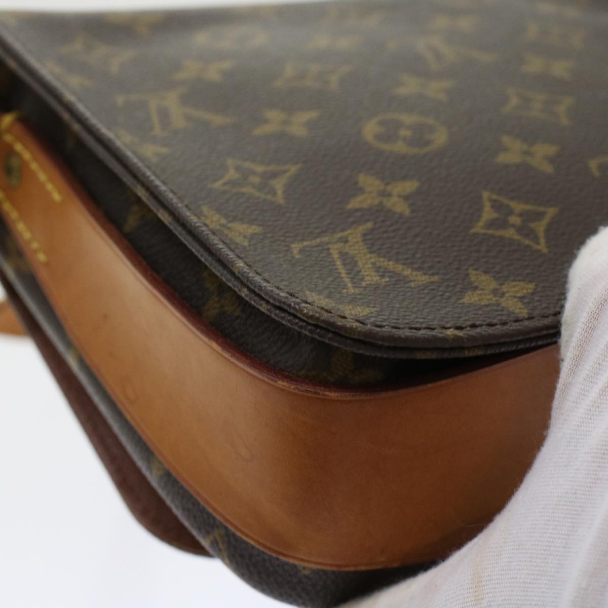 LOUIS VUITTON Monogram Cartouchiere MM Shoulder Bag M51253 LV ar9650B