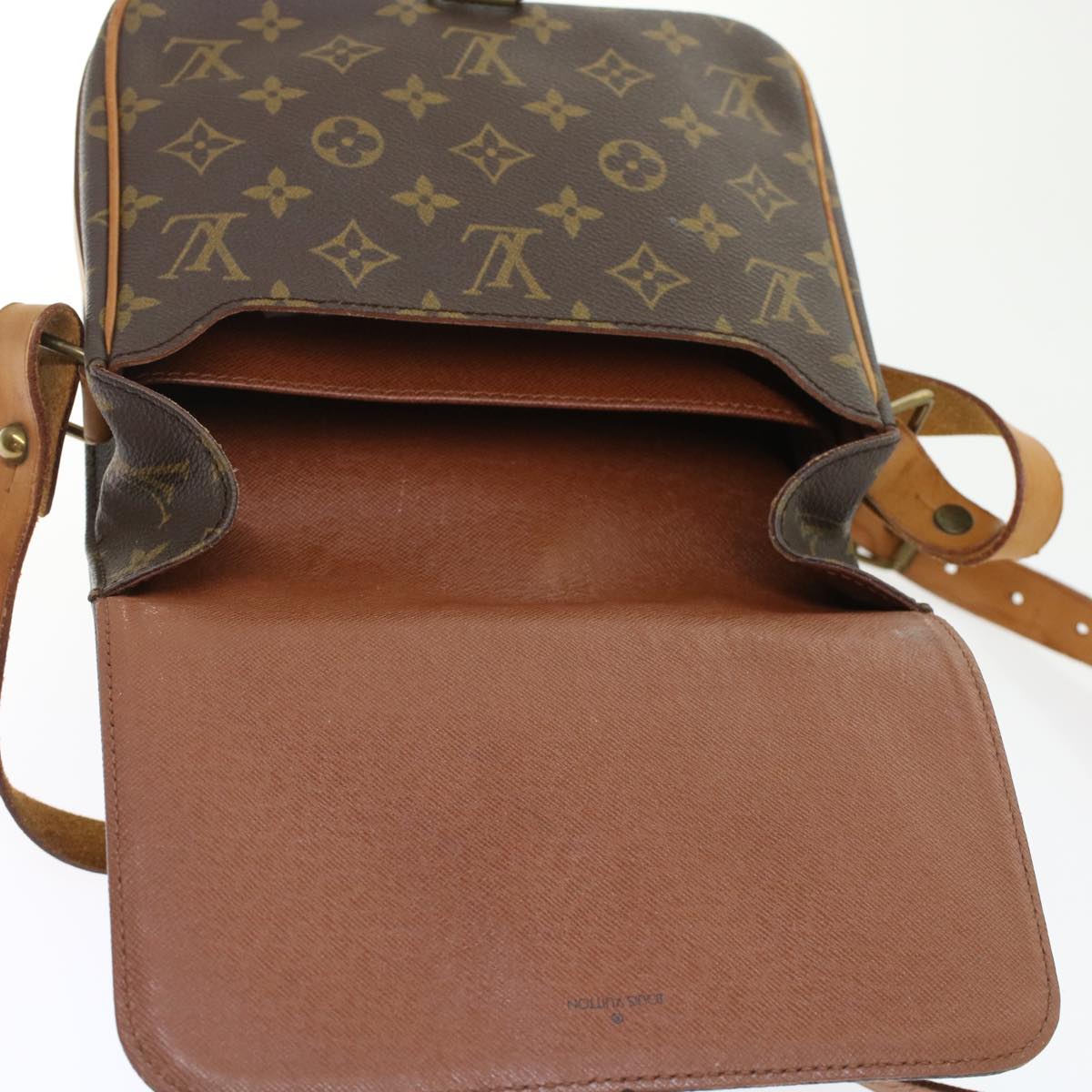 LOUIS VUITTON Monogram Cartouchiere MM Shoulder Bag M51253 LV ar9650B