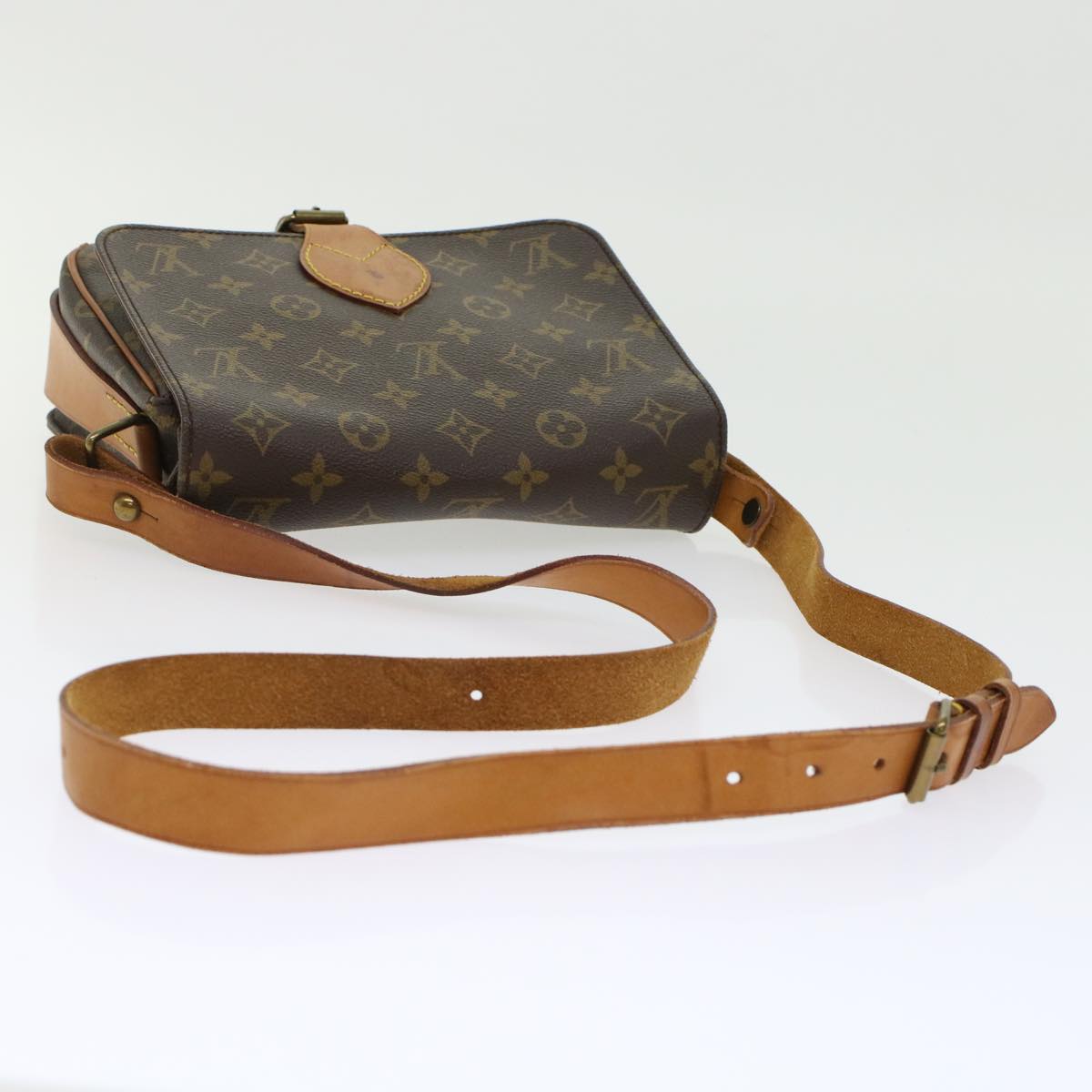 LOUIS VUITTON Monogram Cartouchiere MM Shoulder Bag M51253 LV ar9650B