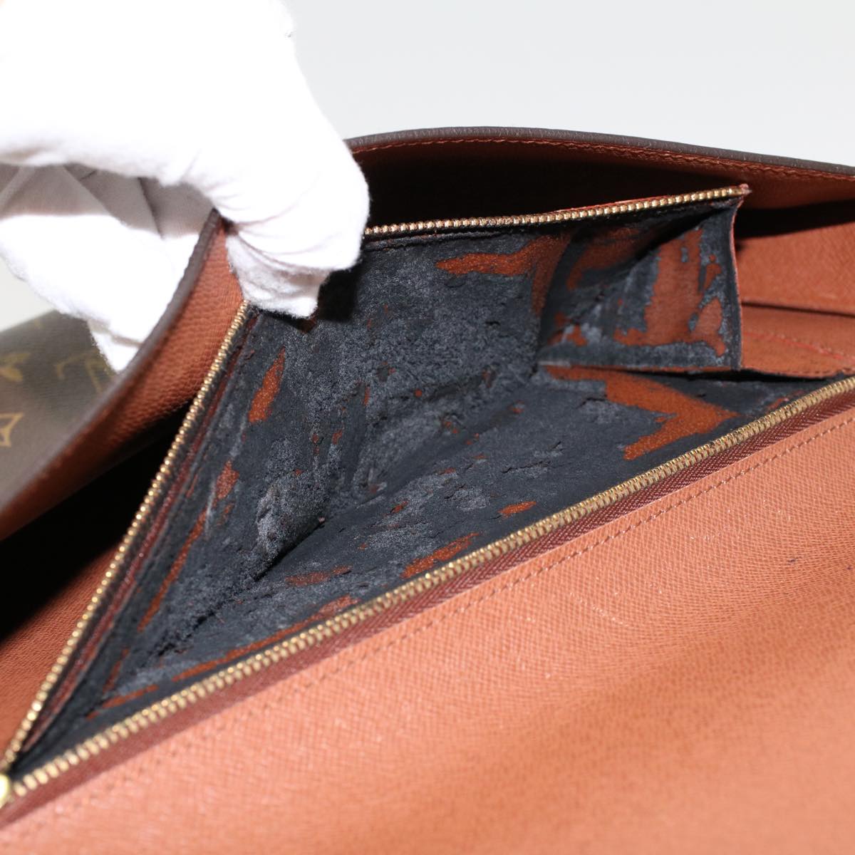 LOUIS VUITTON Monogram Porte Envelope Clutch Bag M51801 LV ar9655B