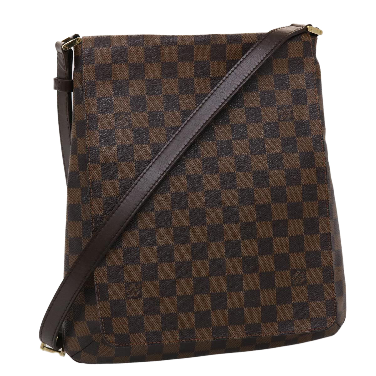 LOUIS VUITTON Damier Ebene Musette Shoulder Bag N51302 LV ar9711B
