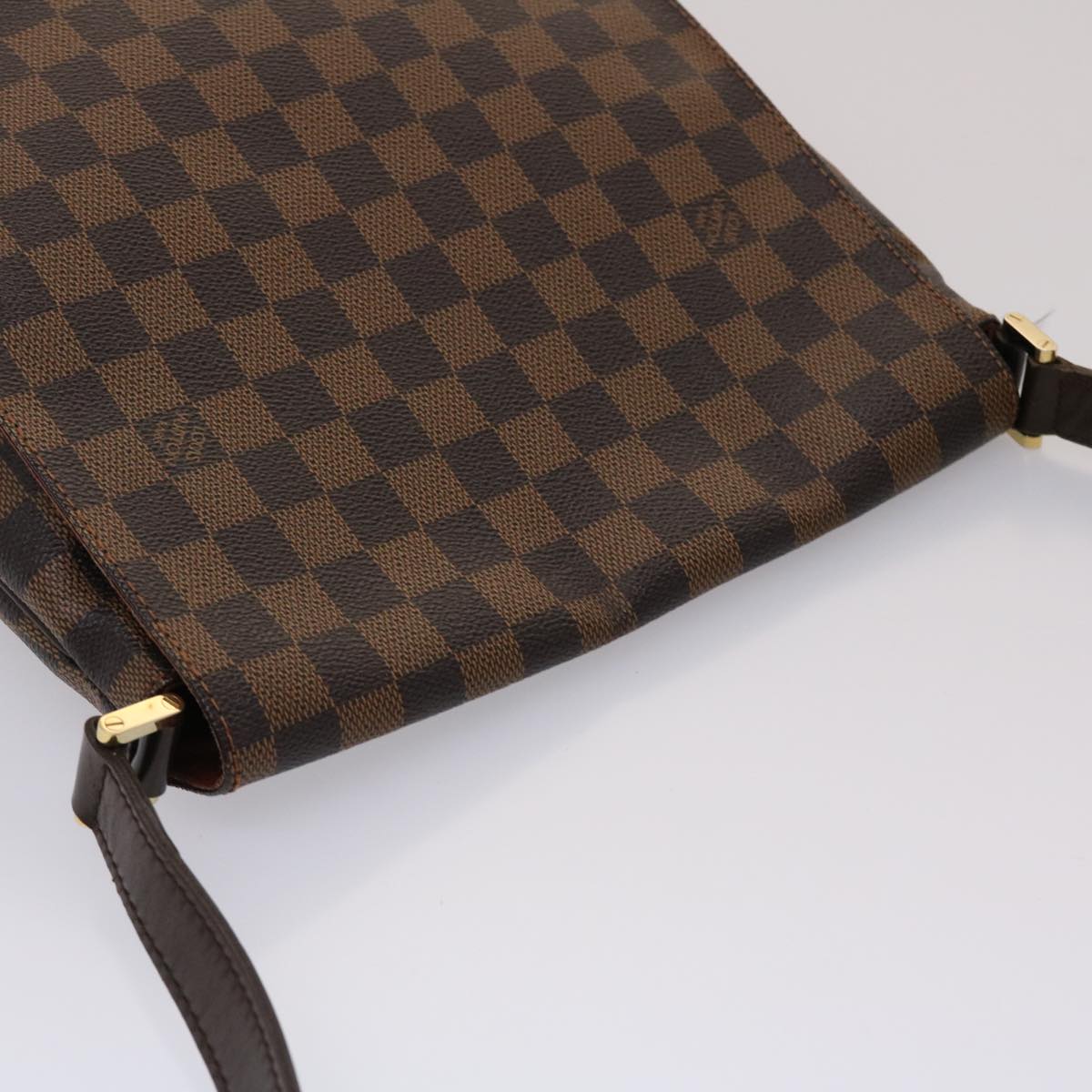 LOUIS VUITTON Damier Ebene Musette Shoulder Bag N51302 LV ar9711B