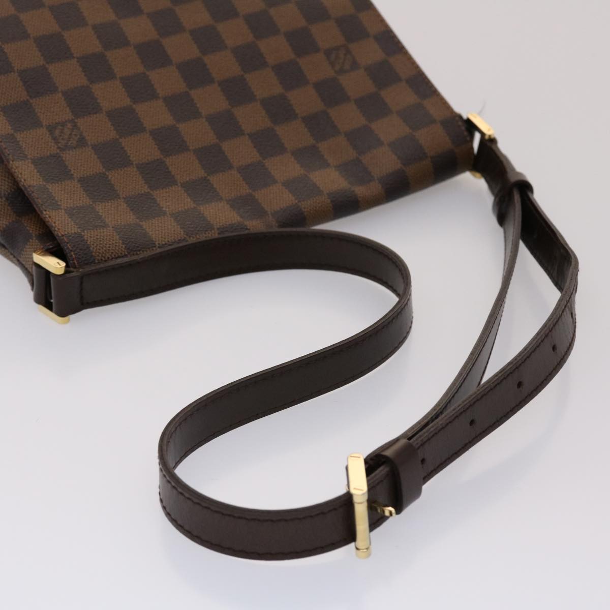 LOUIS VUITTON Damier Ebene Musette Shoulder Bag N51302 LV ar9711B