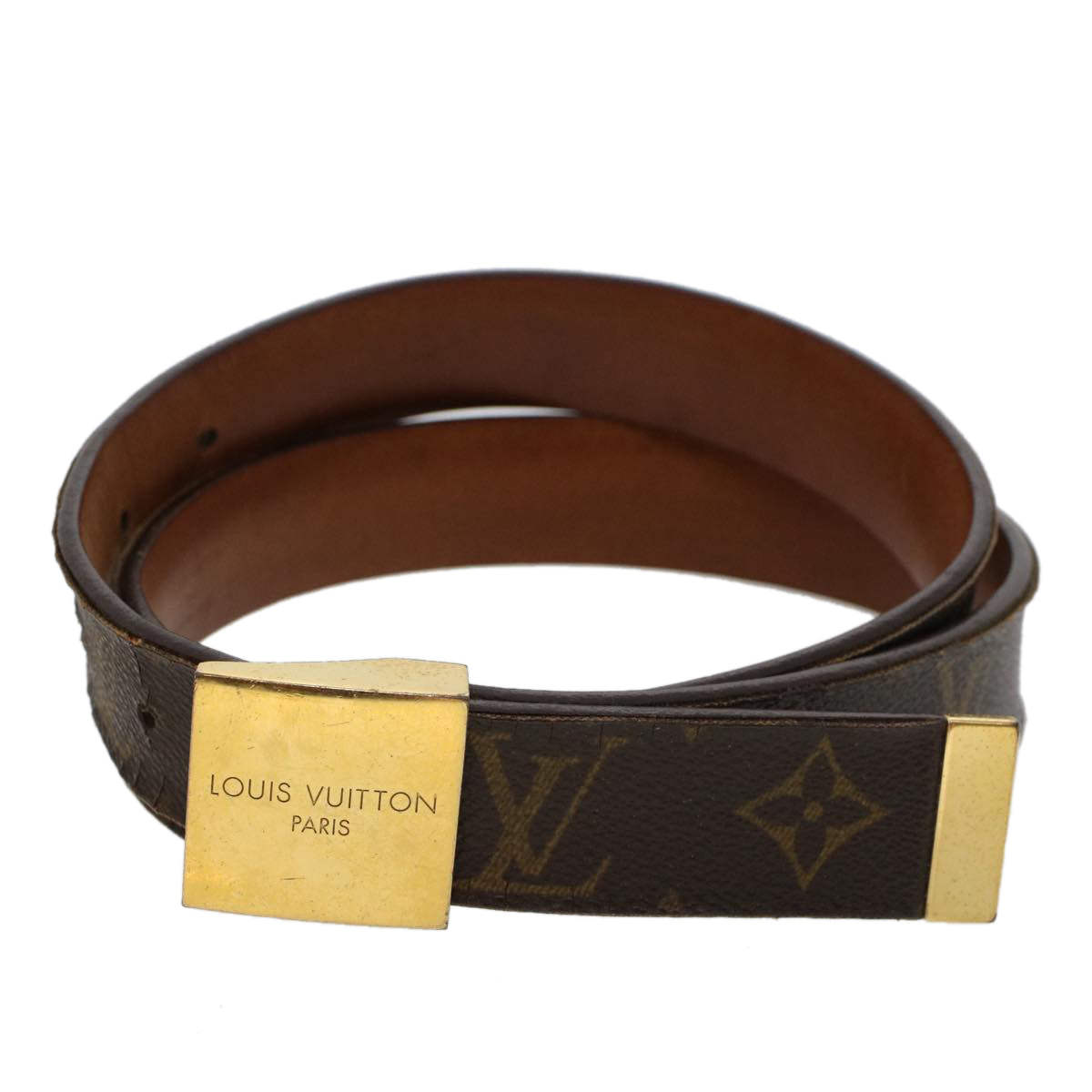 LOUIS VUITTON Monogram Ceinture Carre Belt 37.4"" M6801 LV ar9772