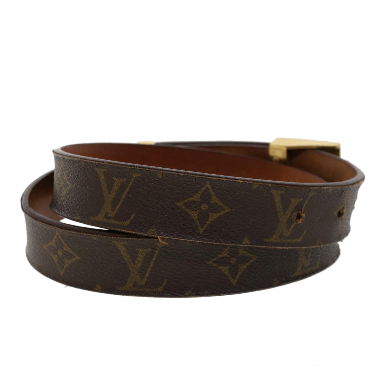 LOUIS VUITTON Monogram Ceinture Carre Belt 37.4"" M6801 LV ar9772