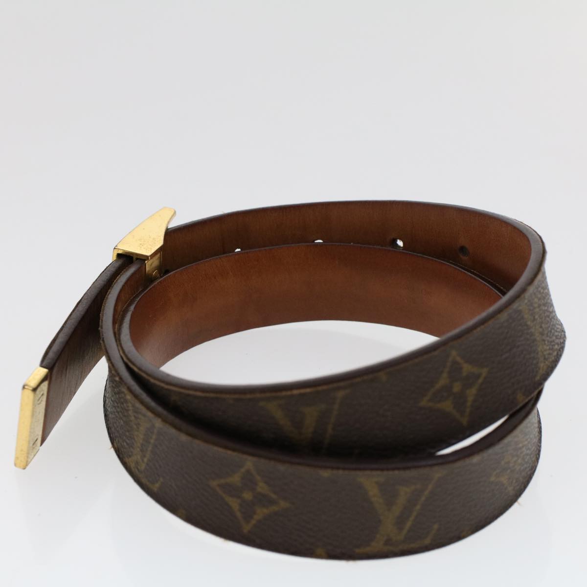 LOUIS VUITTON Monogram Ceinture Carre Belt 37.4"" M6801 LV ar9772