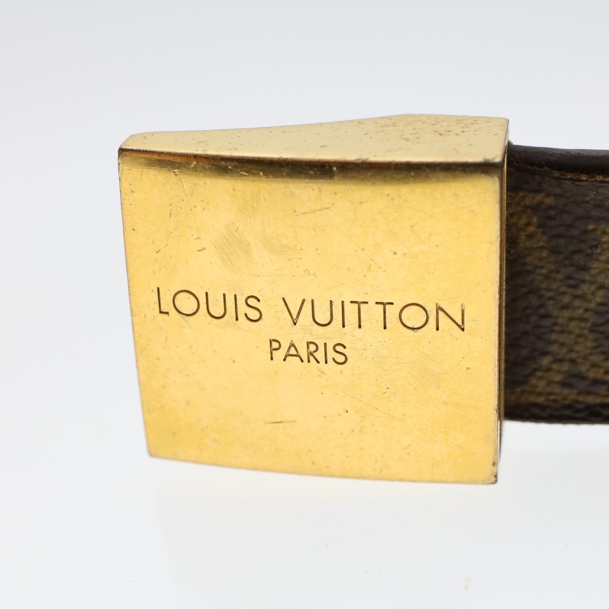 LOUIS VUITTON Monogram Ceinture Carre Belt 37.4"" M6801 LV ar9772