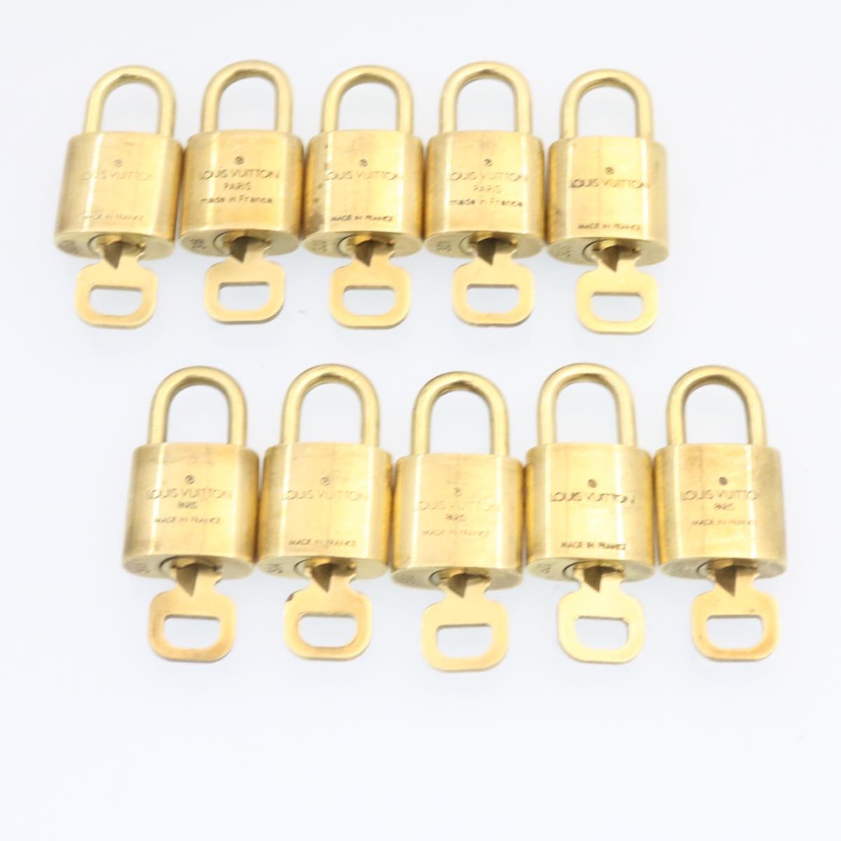 LOUIS VUITTON Padlock 10set Gold Tone LV as143