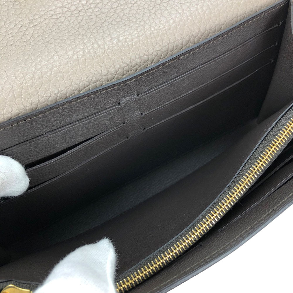Louis Vuitton Leather Wallet Beige M61249