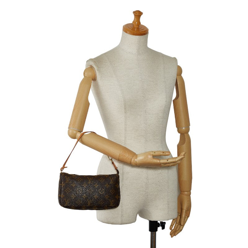 Louis Vuitton Monogram Pochette Accessories Handbag Accessories Pocket M51980 Brown PVC Leather  Louis Vuitton