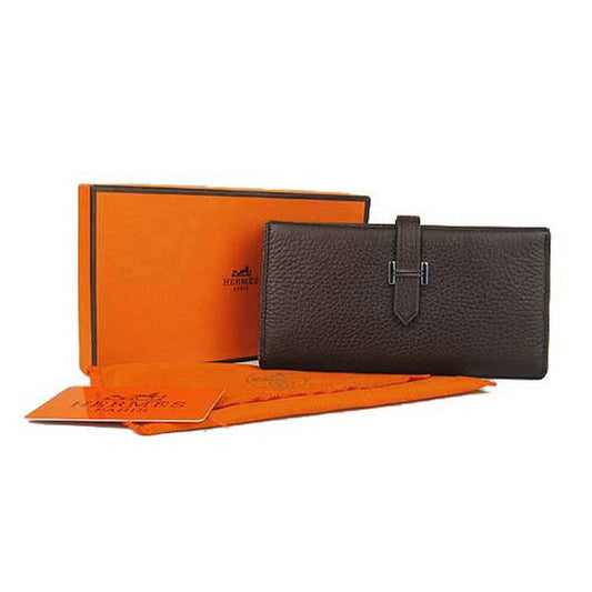 Luxury Hermes Wallet H008 Ladies Wallet Coffee