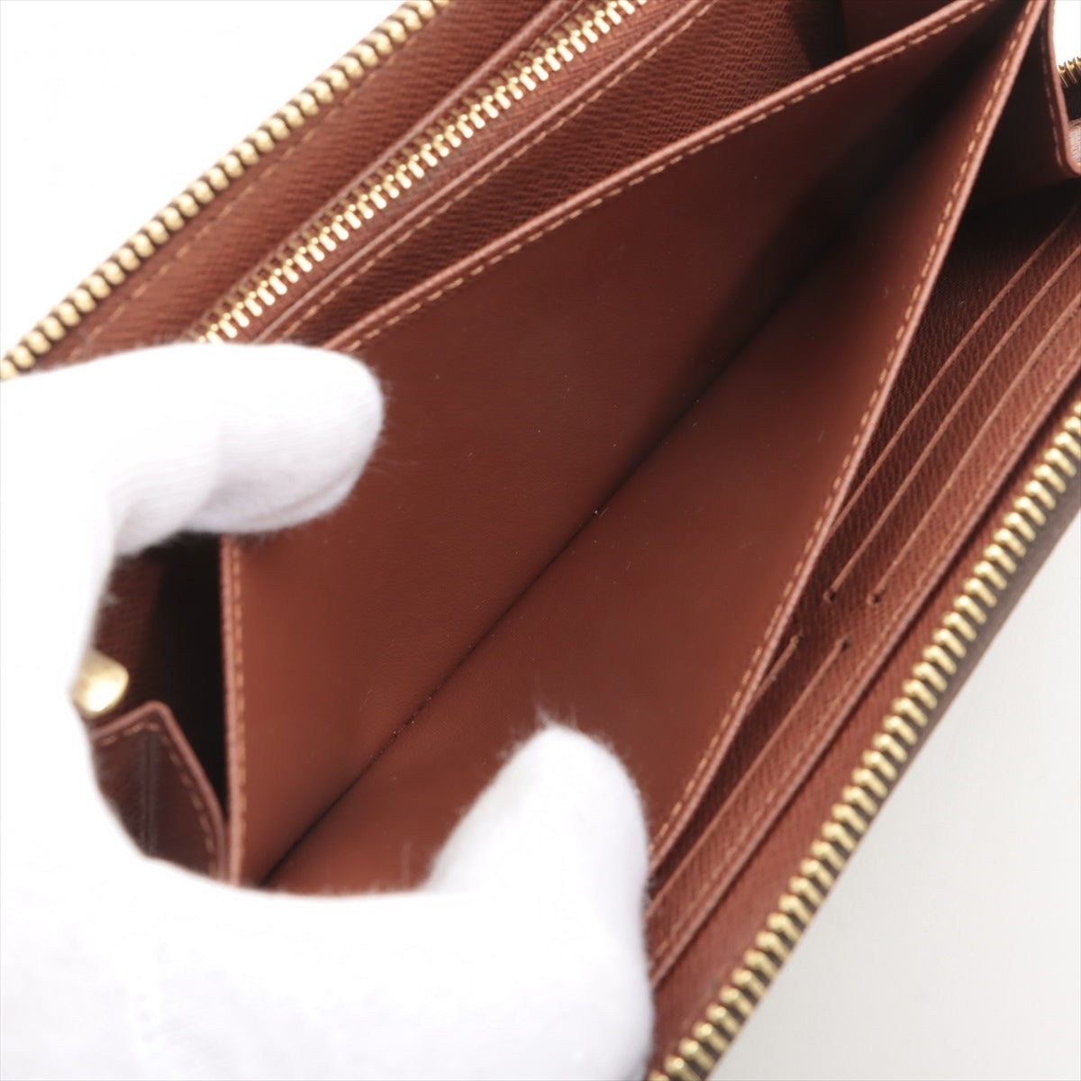 Louis Vuitton Monogram  Wallet M42616 Brown Round Jeep Wallet