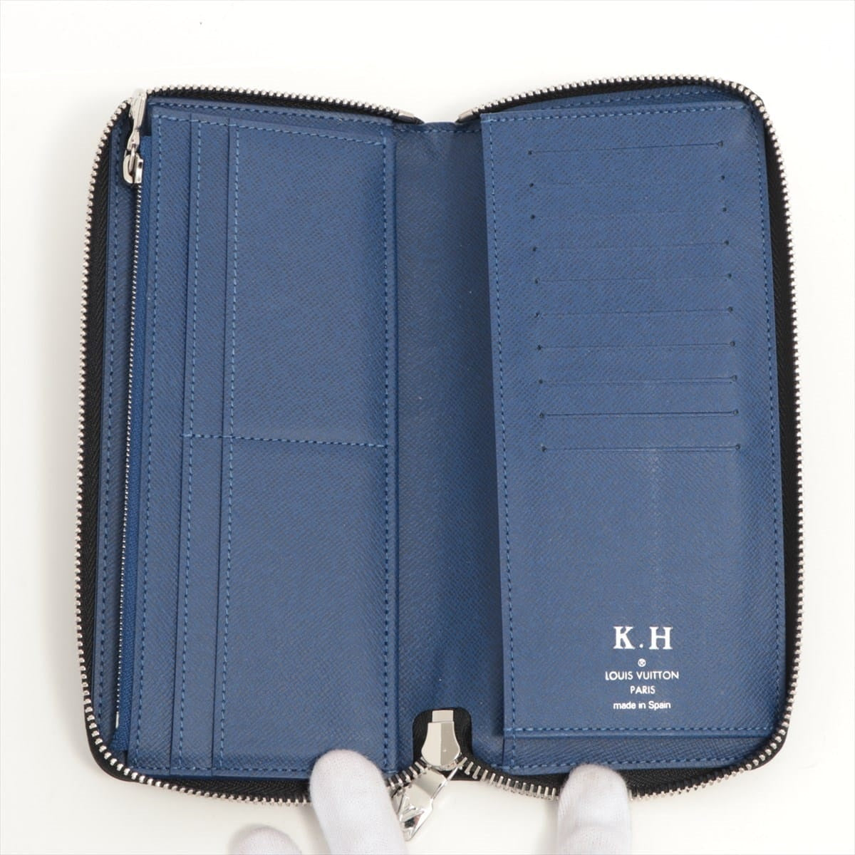 Louis Vuitton Zippy Vertical M30447 Cobalt Round Zip Wallet