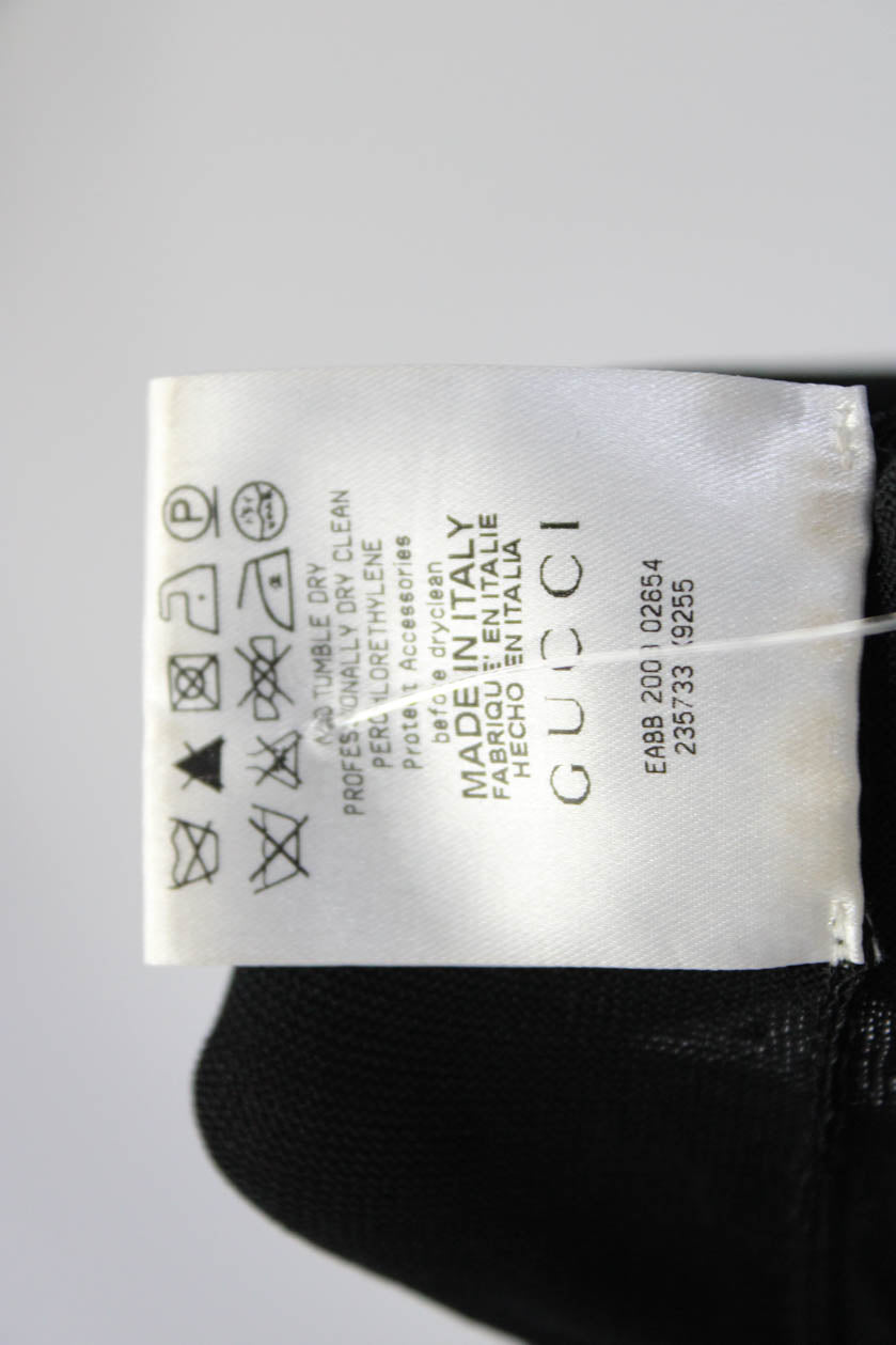 Gucci Womens Knit Surplice V Neck Tank Top Blouse Black