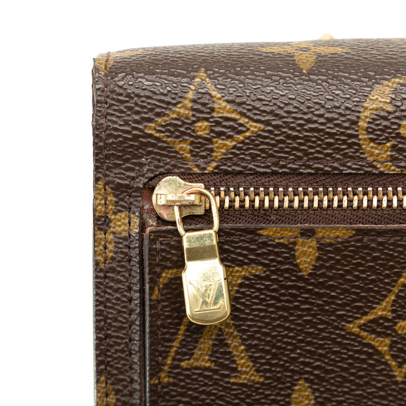 Louis Vuitton Double Folded Wallet M58013 Brown PVC Leather  Louis Vuitton