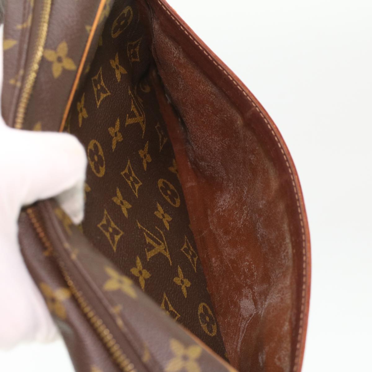 LOUIS VUITTON Monogram Compiegne 28 Clutch Bag M51845 LV B092