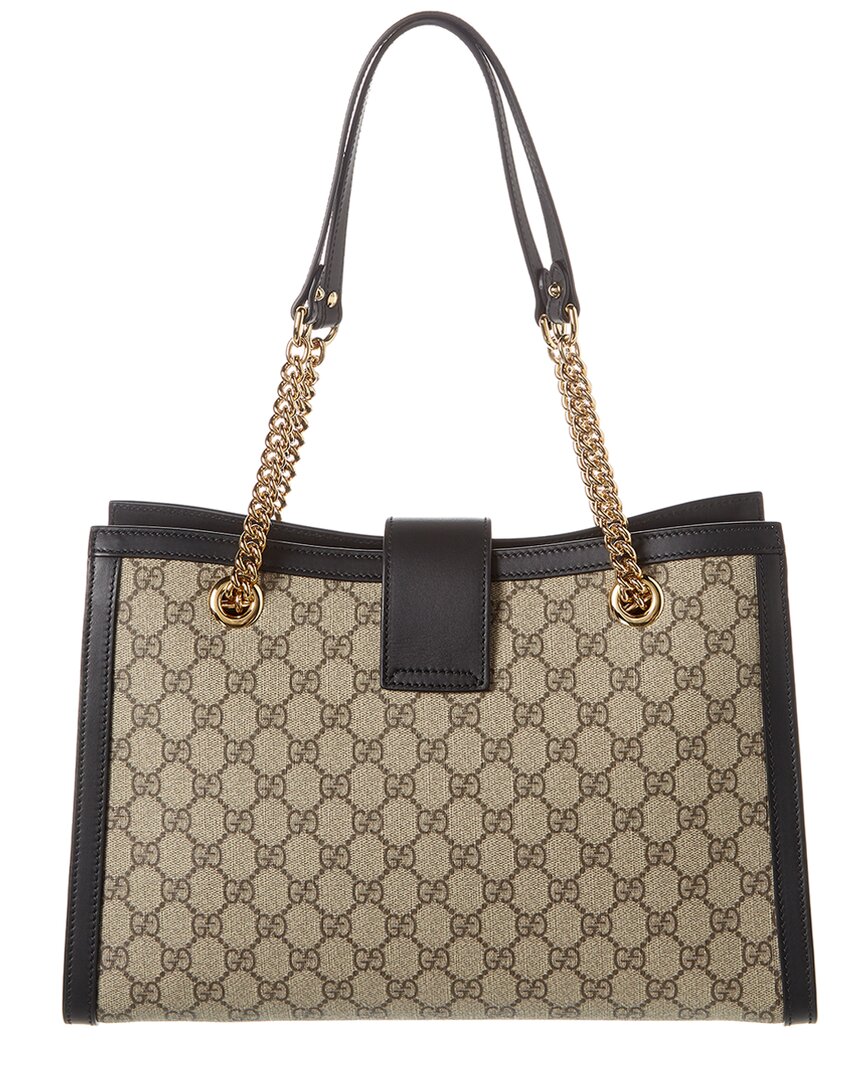 Luxury Gucci Trending 2025 Padlock Medium GG Supreme Canvas & Leather Shoulder Bag