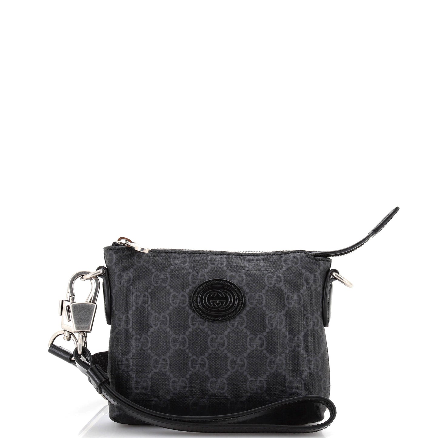 Luxury Gucci Trending 2025 Interlocking G Patch Wristlet Messenger Bag GG Coated Canvas Mini