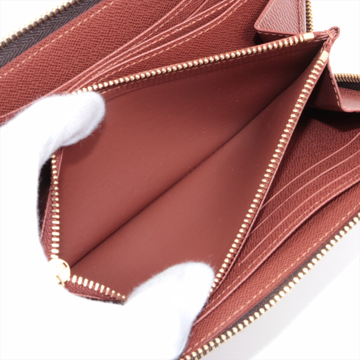 Louis Vuitton Monogram  Wallet M42616 Brown Round Zip Wallet