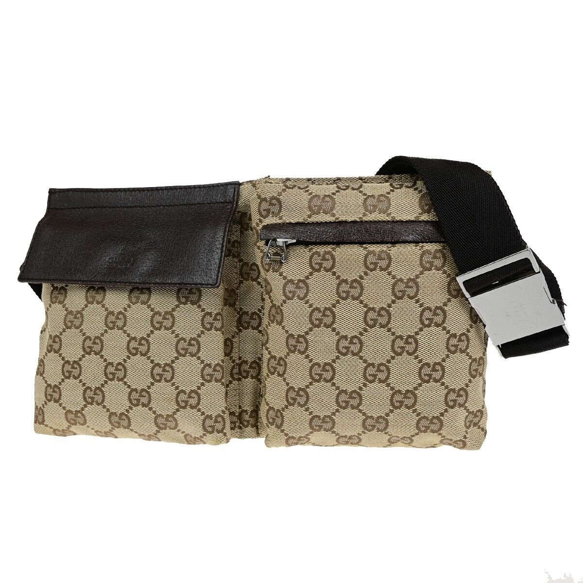 Gucci --  Canvas Shoulder Bag