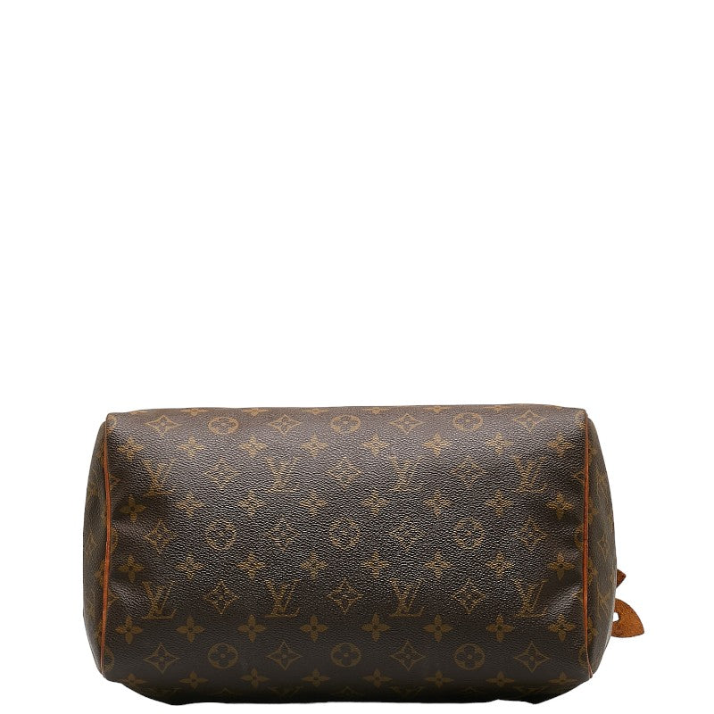 Louis Vuitton Monogram Speedy 30 Handbag Mini Boston Bag M41108 Brown PVC Leather  Louis Vuitton