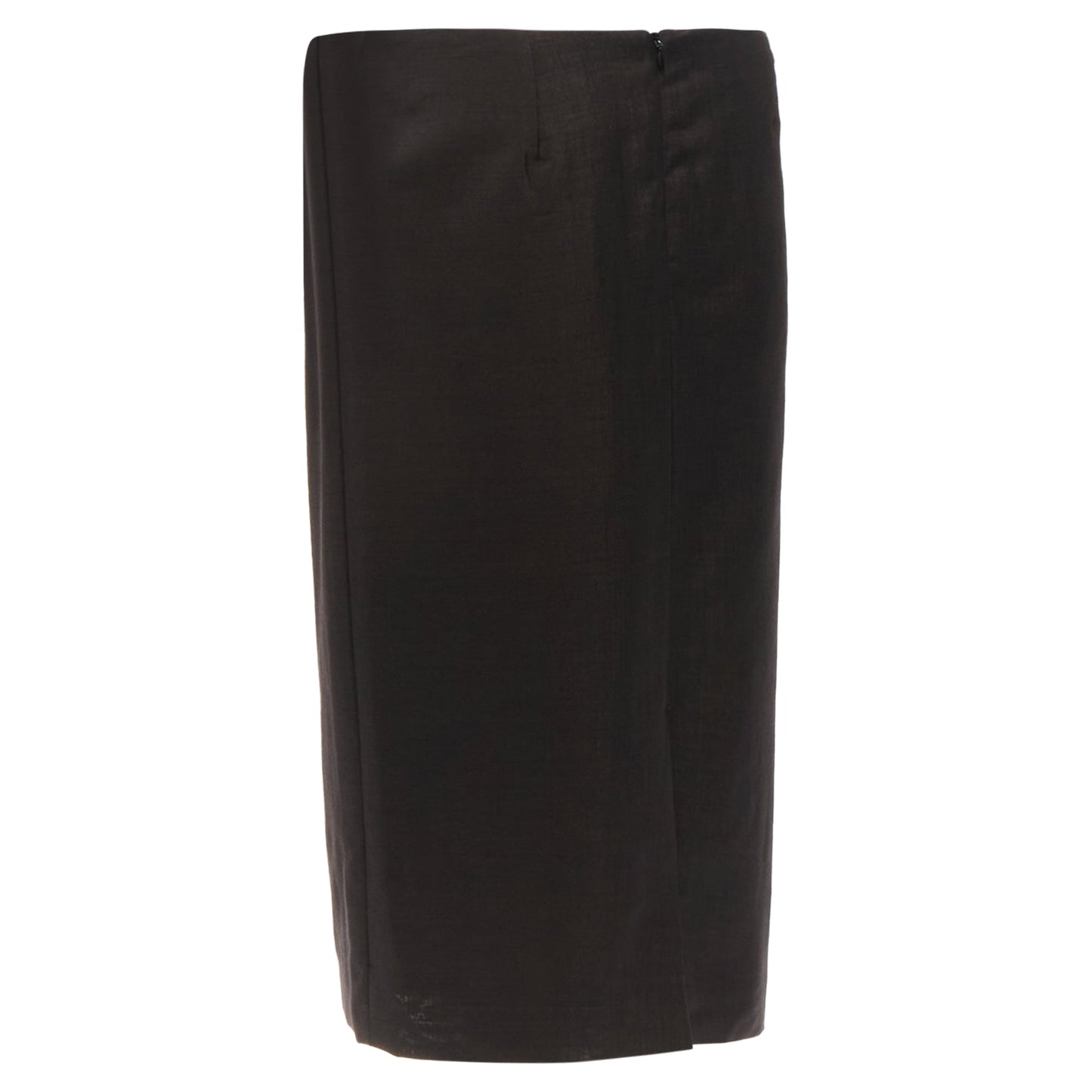 Gucci Tom Ford wool mohair mid waist back slit pencil skirt