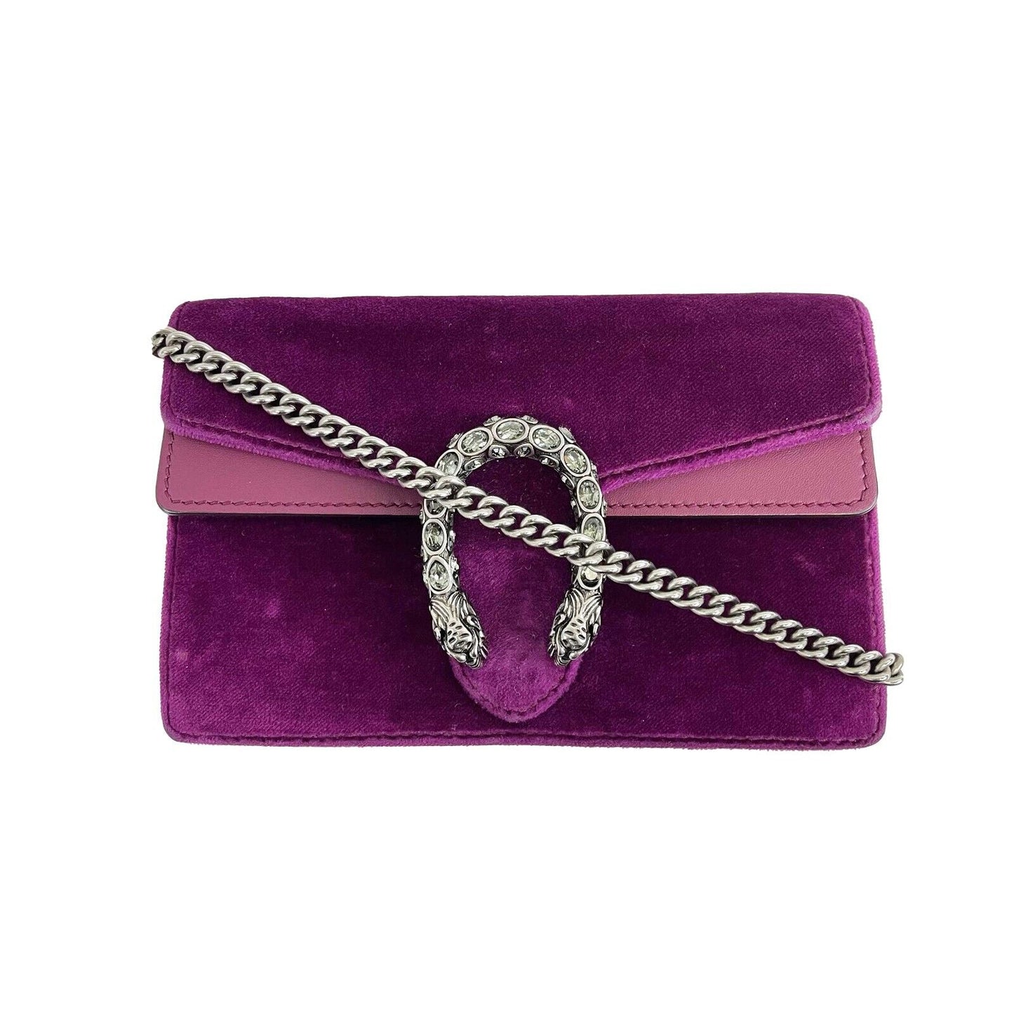 Luxury Gucci - Dionsysus Super Mini - Purple Velvet w/ Removable Chain Crossbody Strap