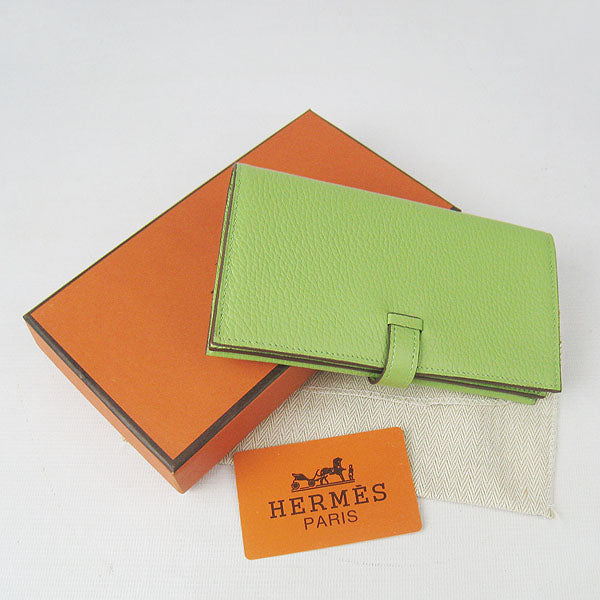 Luxury Hermes Wallet H015 Wallet Cow Leather Green