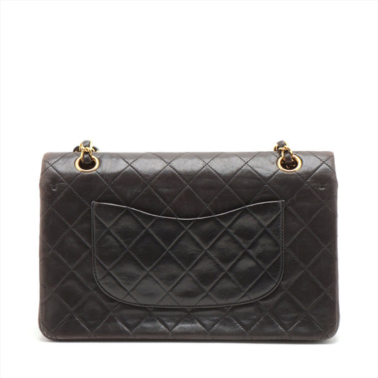 Chanel Matrasse 25  Double Flap Double Chain Bag Black G  3rd A01112 Snap Cracked