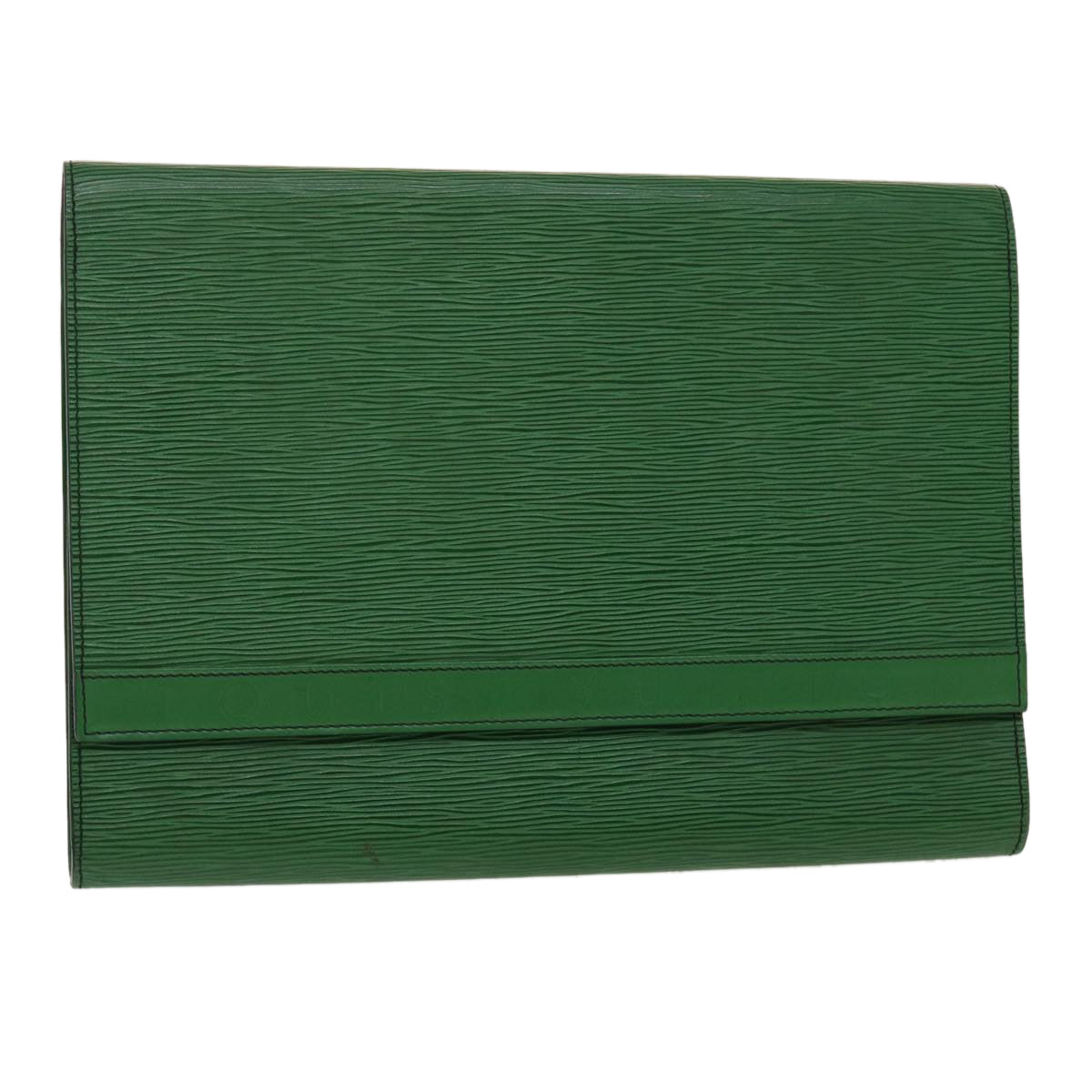 LOUIS VUITTON Epi Document Case Clutch Bag Green LV B262