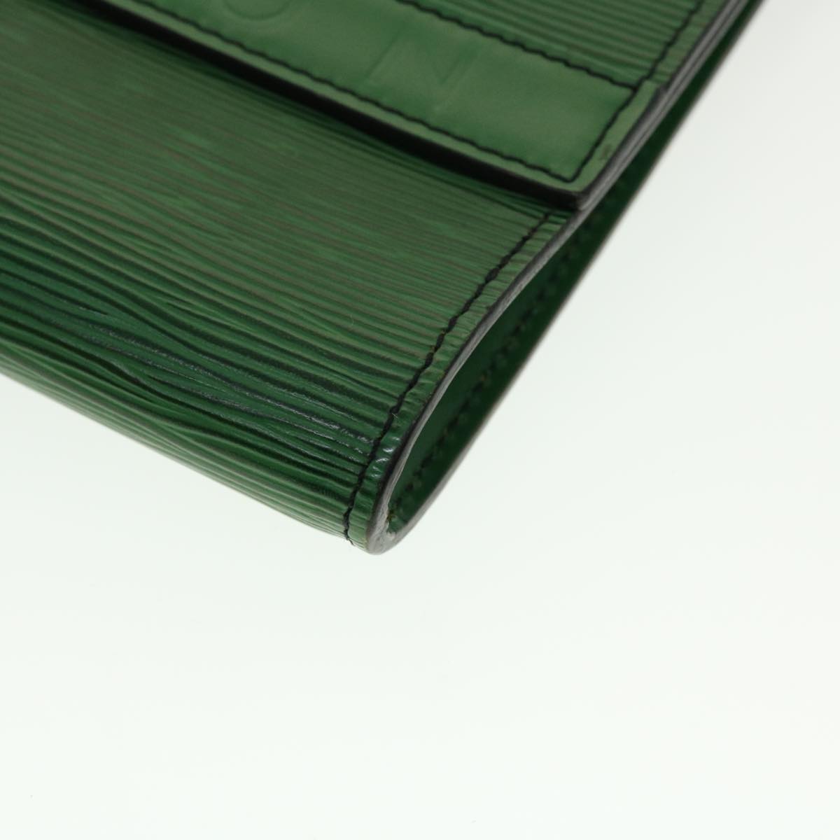 LOUIS VUITTON Epi Document Case Clutch Bag Green LV B262