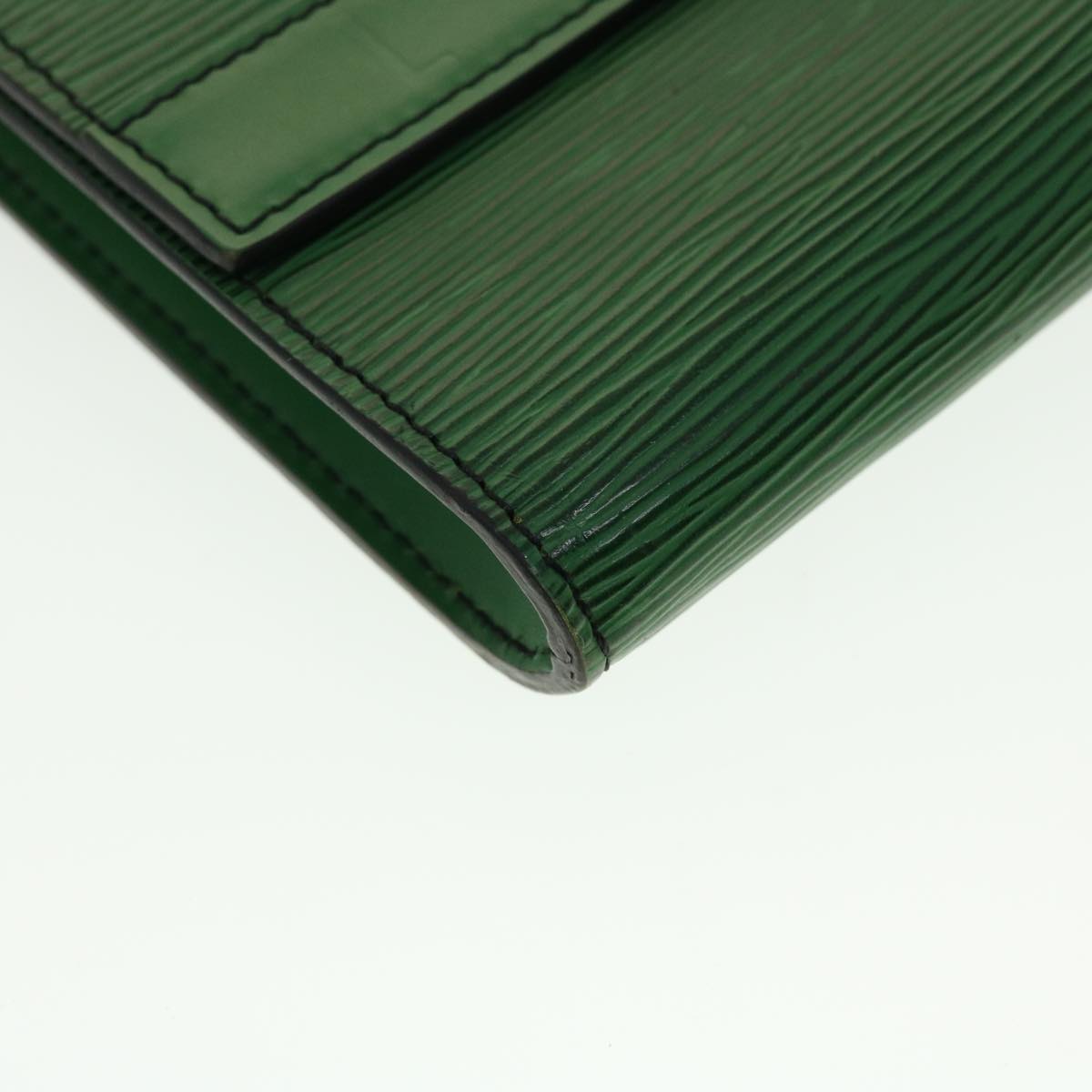 LOUIS VUITTON Epi Document Case Clutch Bag Green LV B262