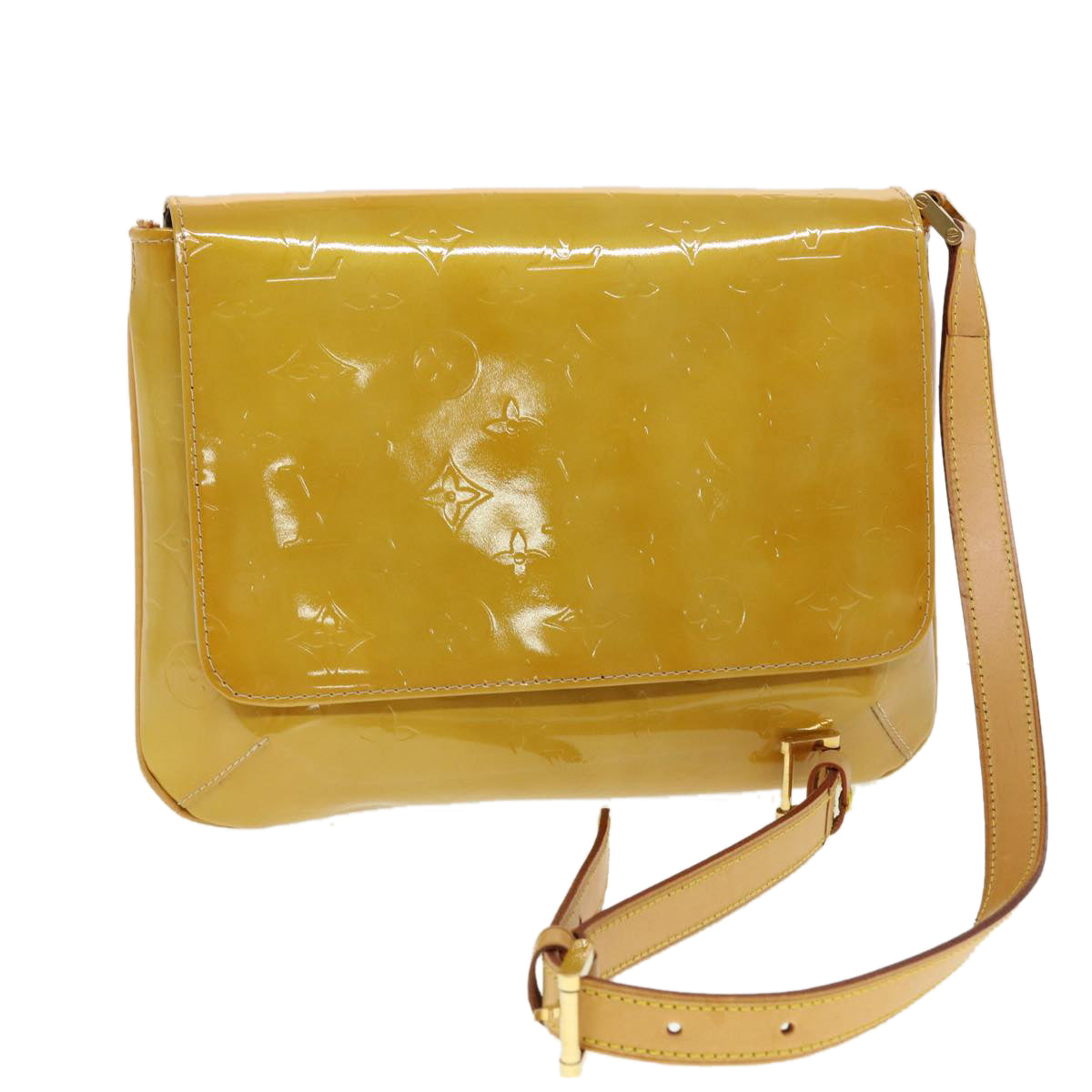 LOUIS VUITTON Monogram Vernis Thompson Street Bag Beige M91301 LV B263
