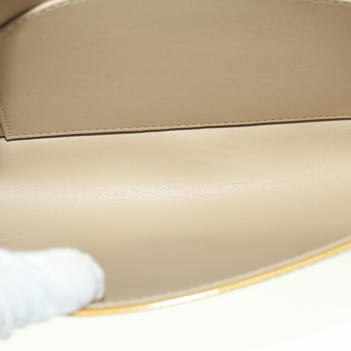 LOUIS VUITTON Monogram Vernis Thompson Street Bag Beige M91301 LV B263