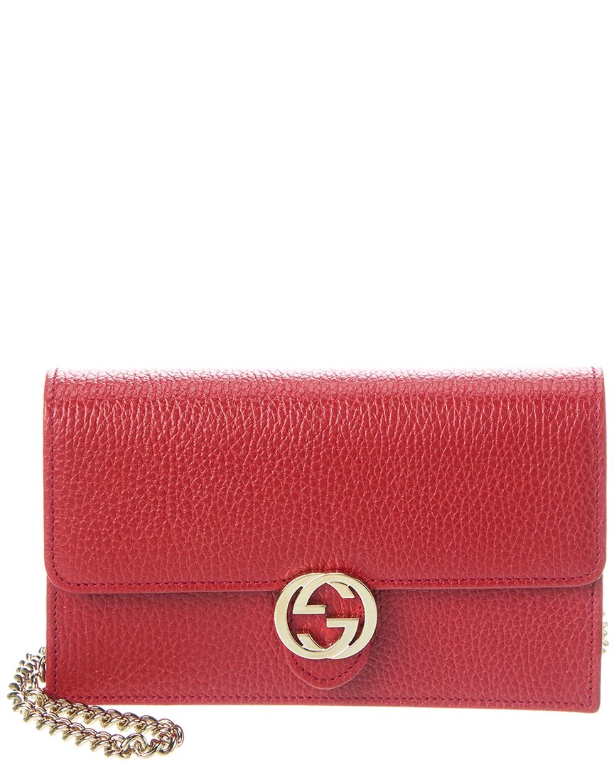 Luxury Gucci Trending 2025 GG Leather Wallet On Chain