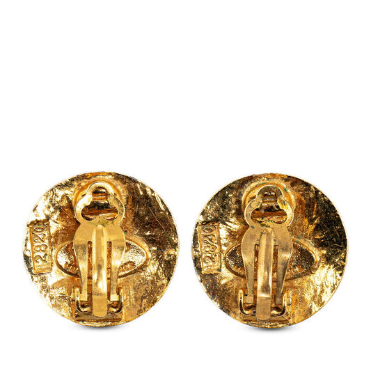 Chanel Coco Logo Round Earring G   CHANEL