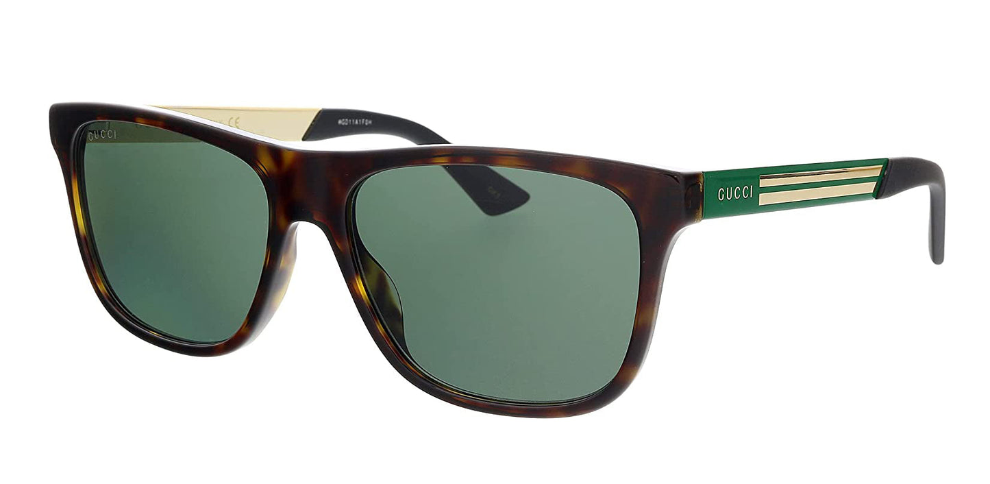 Gucci GG0687S Havana/Green 57/17/145 men Sunglasses