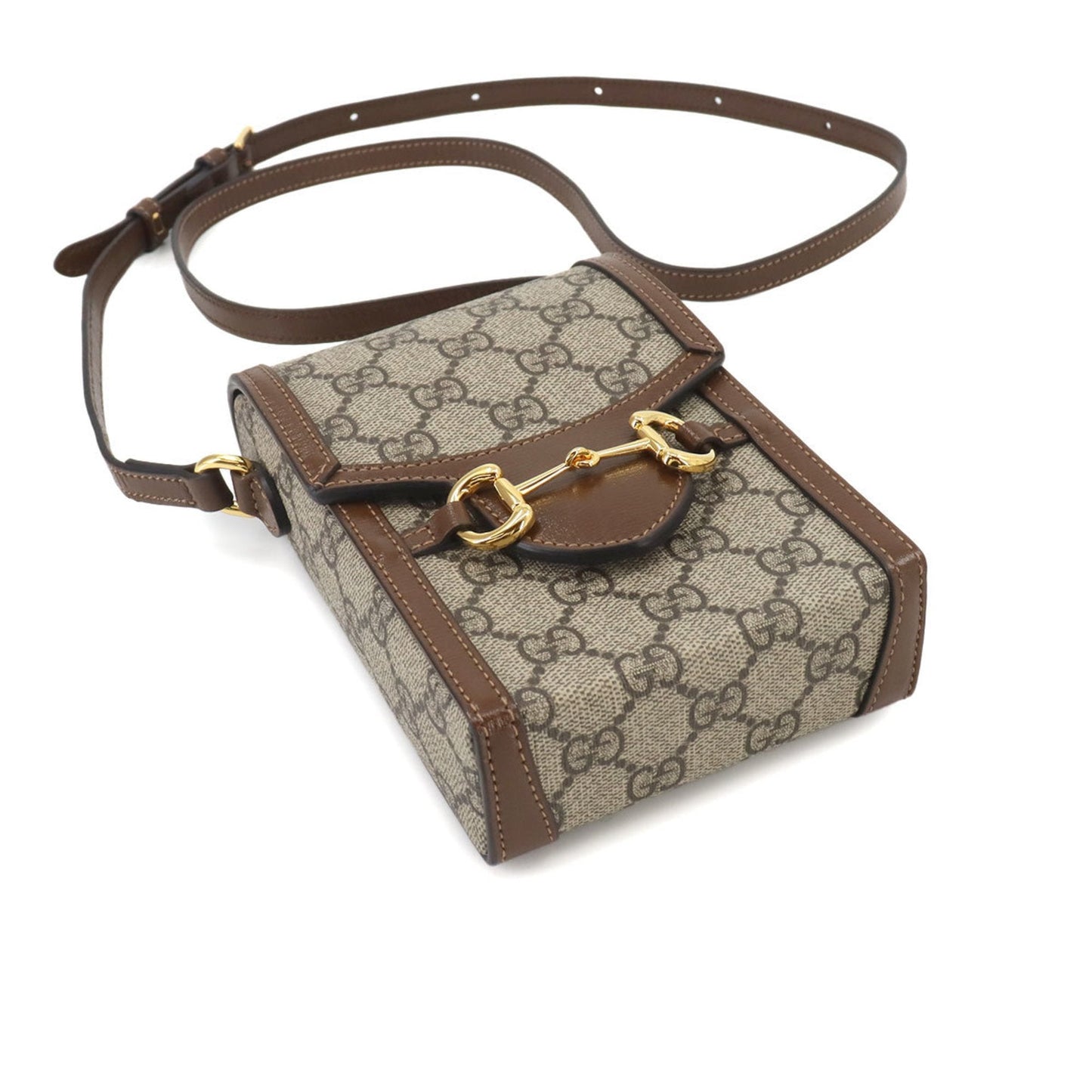 Gucci Horsebit  Canvas Shoulder Bag ()