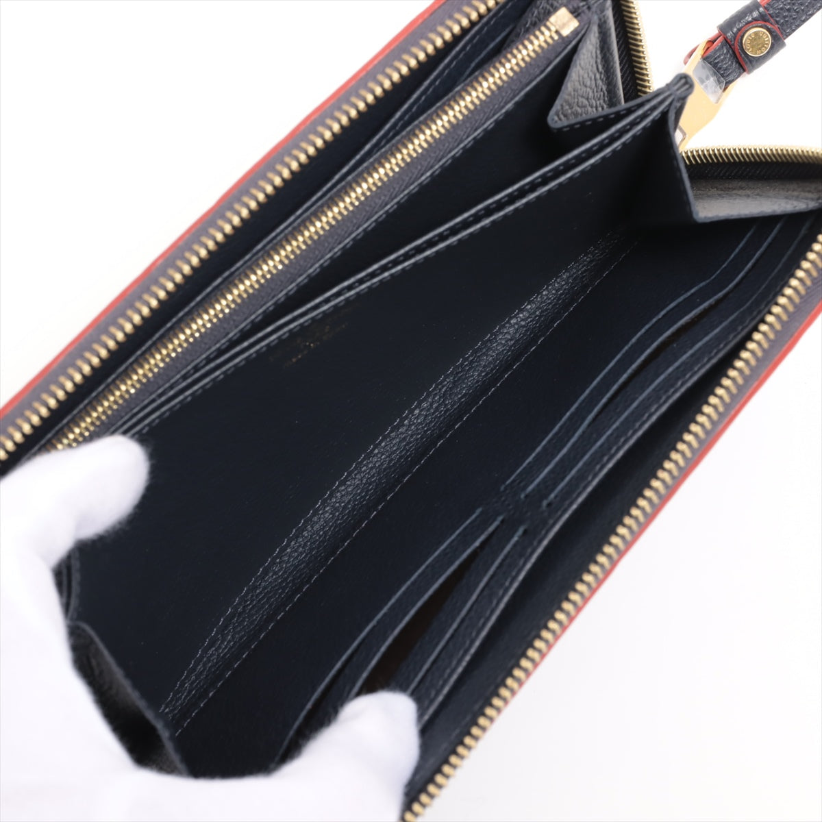 Louis Vuitton Implant  Wallet M62121 Marine Round Zip Wallet