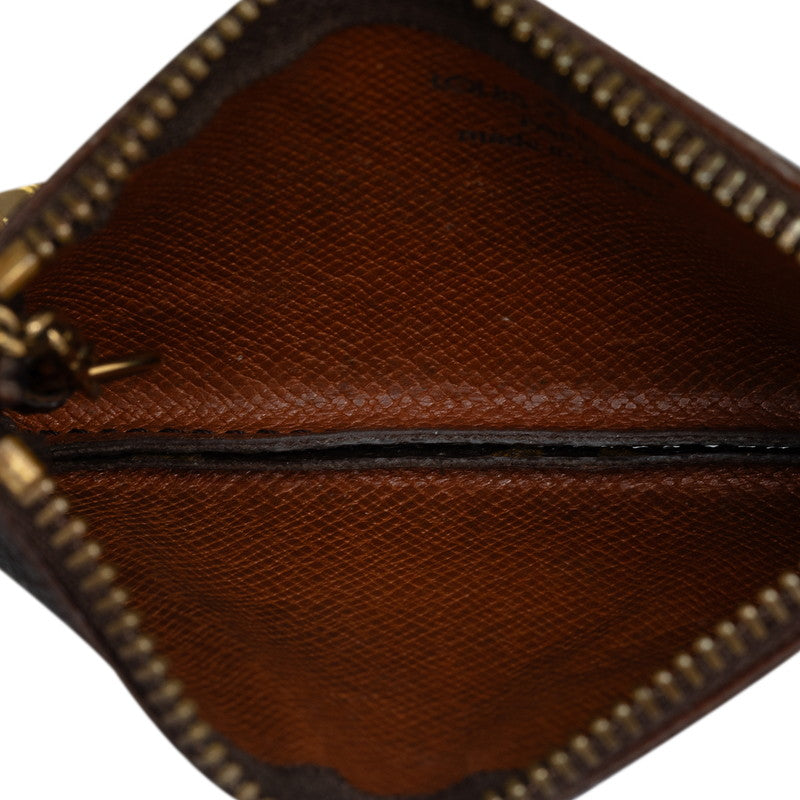 Louis Vuitton Monogram Pochette Crane Coin Case Keycase M62650 Brown PVC Leather  Louis Vuitton