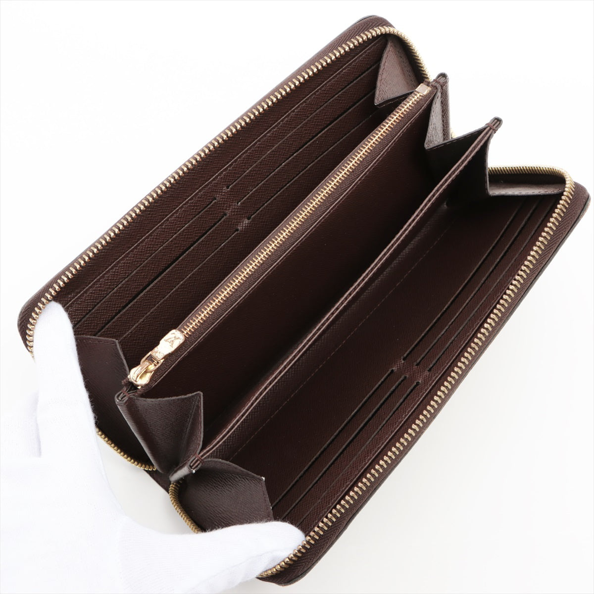 Louis Vuitton Damier Zippie Wallet N41661 Brown Round Zip Wallet