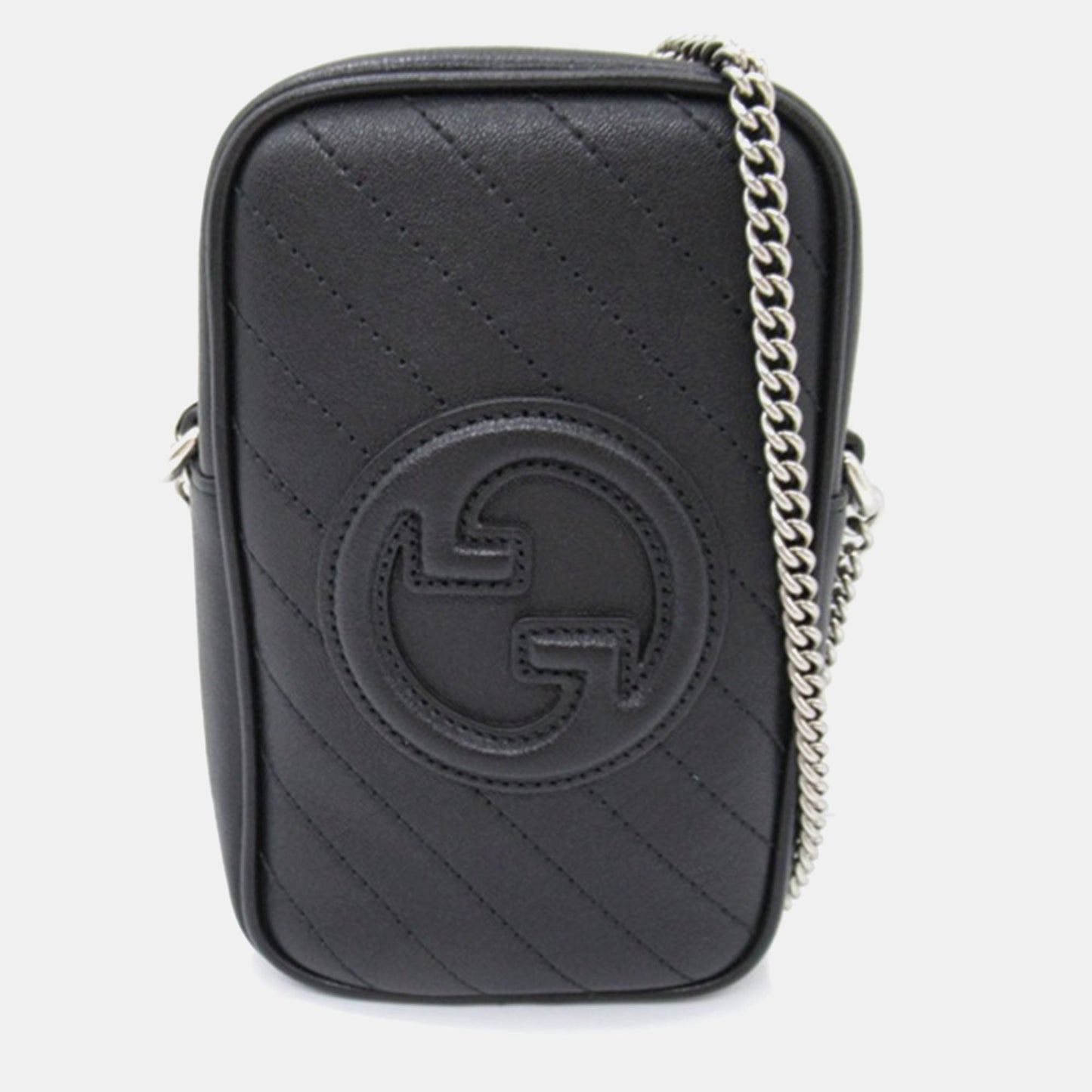 Luxury Gucci Trending 2025 Black Diagonal Quilted Leather Mini Blondie NM Crossbody Bag