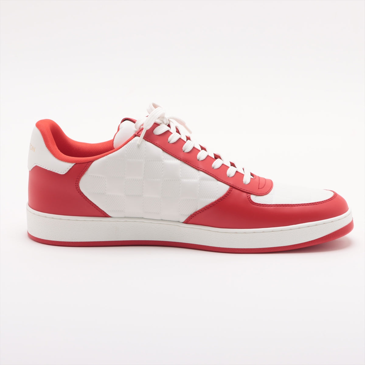 Louis Vuitton Rivoli Line 23 Years PVC  Leather Trainers 9 Men Red × White MS0233 Damier