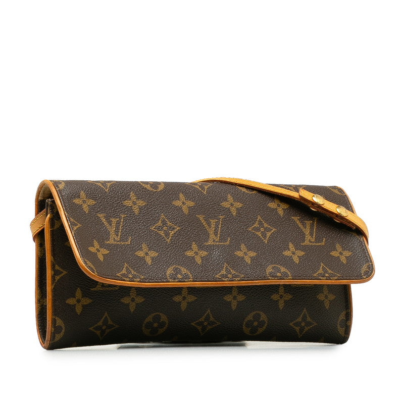 Louis Vuitton Monogram Pochette Twin GM  Shoulder Bag M51852 Brown PVC Leather  Louis Vuitton