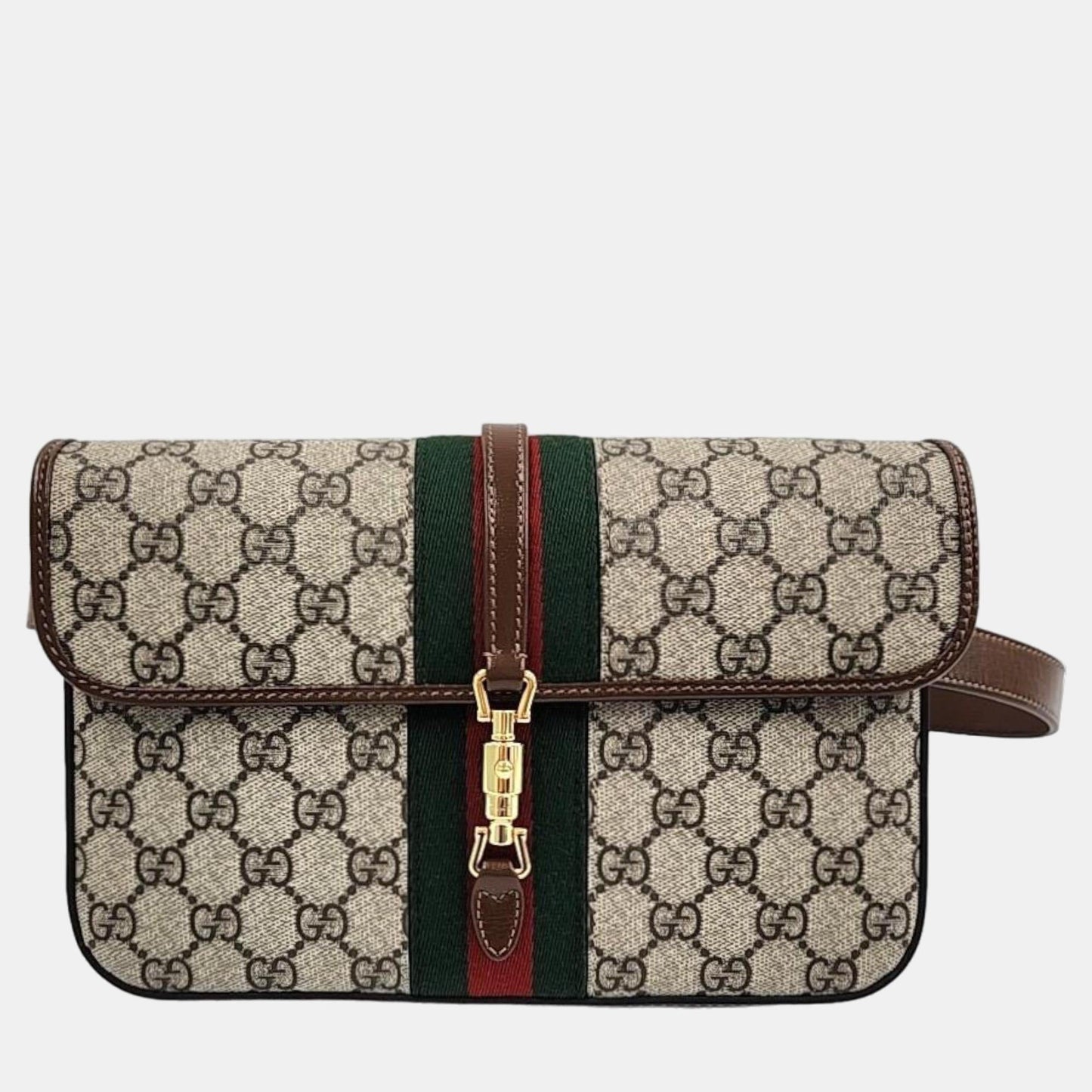 Luxury Gucci Trending 2025 Brown GG Canvas Jackie Belt Bag