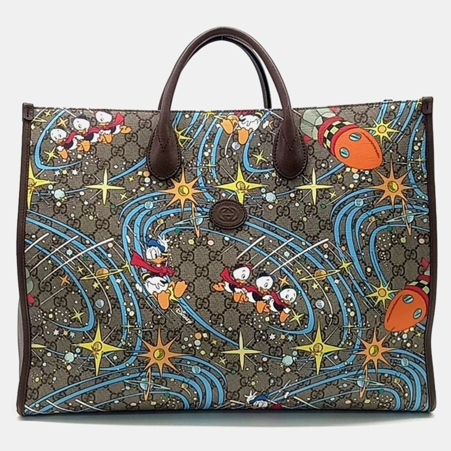 Luxury Gucci Trending 2025 Multicolor GG Canvas Donald Duck Tote Bag